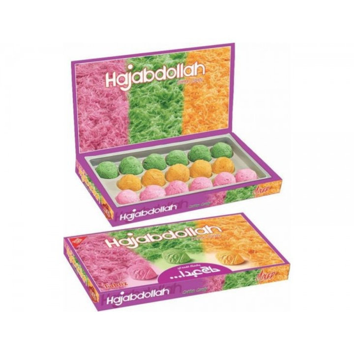 Hajabdollah Morsel Mixed Fruity Cotton Candy 350g – Cantaloupe, Strawberry & Orange Flavors